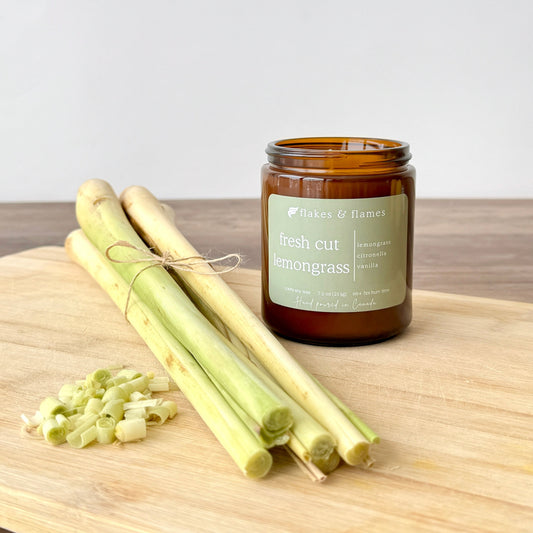 fresh cut lemongrass