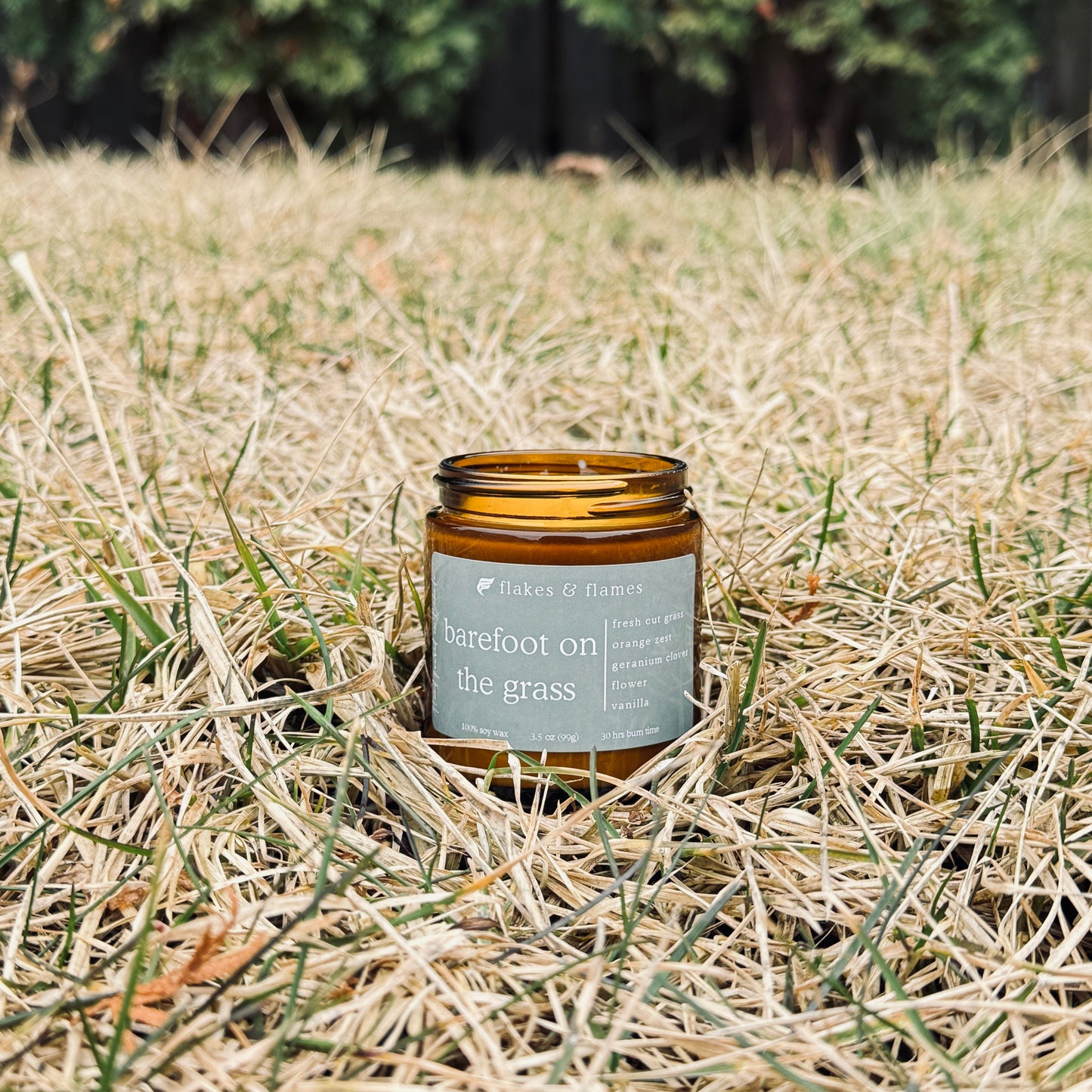 barefoot on the grass
