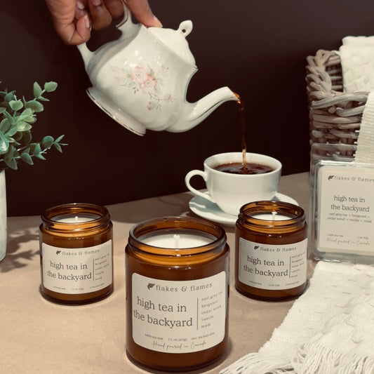 high tea in the backyard