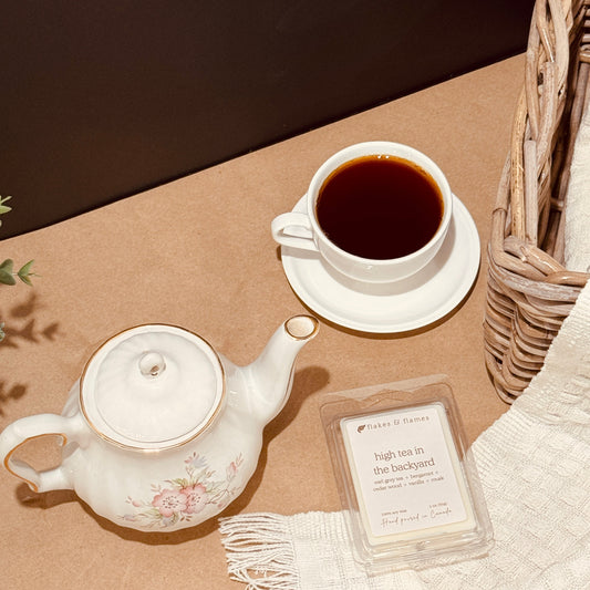 high tea in the backyard